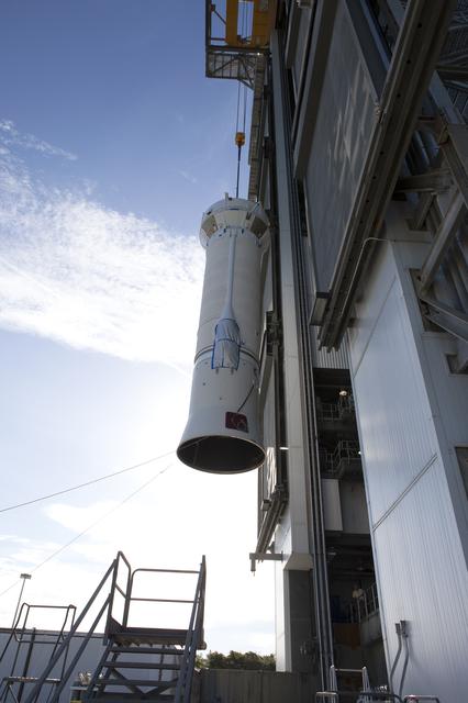 NASA image: OSIRIS-REx, Atlas V Centaur Stage Arrival and Lift & Mate