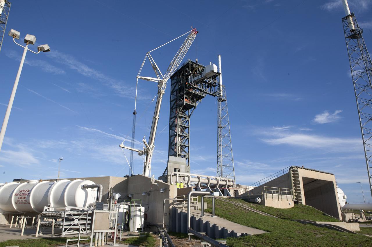 The Crew Access Arm and White Room for Boeing's CST-100 Starliner are attached to the Crew Access Tower at Cape Canaveral Air Force Station’s Space Launch Complex 41. The arm will serve as the connection that astronauts will walk through prior to boarding the Starliner spacecraft when stacked atop a United Launch Alliance Atlas V rocket. This installation completes the major construction of the first new Crew Access Tower to be built at the Cape since the Apollo era. Under a Commercial Crew Transportation Capability (CCtCap) contract with NASA, Boeing’s Starliner system will be certified by NASA's Commercial Crew Program to fly crews to and from the International Space Station.