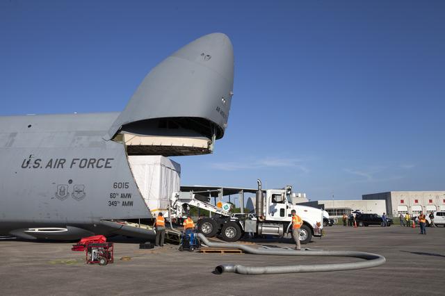 NASA image: GOES-R Arrival and Offload