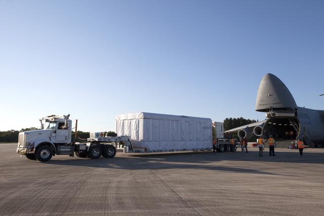 NASA image: GOES-R Arrival and Offload