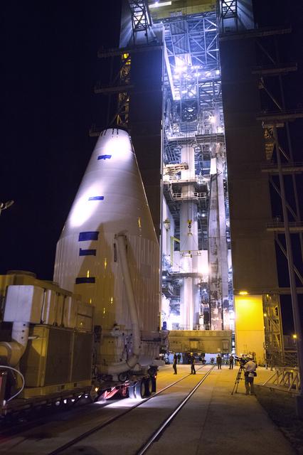 NASA image: OSIRIS-REx Transport from PHSF to VIF, Lift & Mate