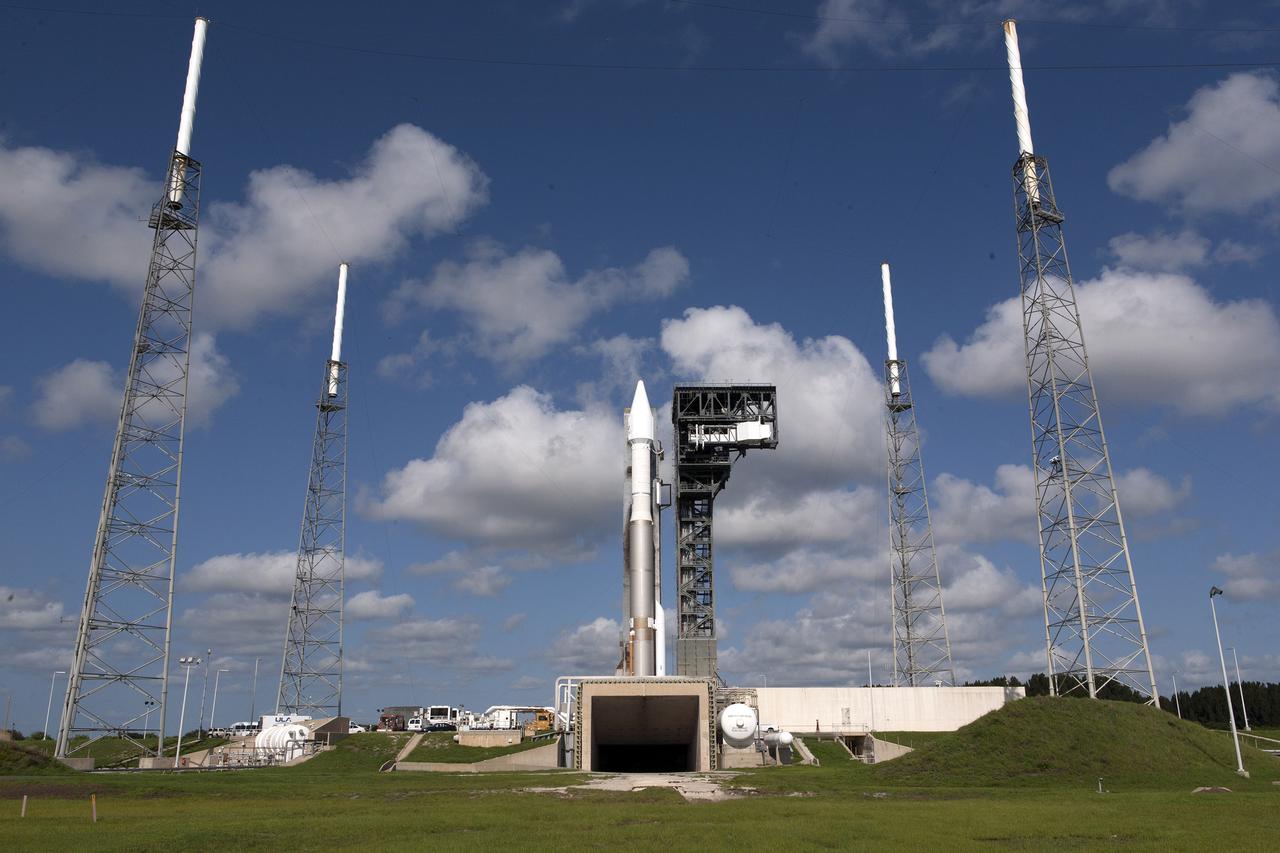 The United Launch Alliance Atlas V rocket arrives at Space Launch Complex 41 at Cape Canaveral Air Force Station in Florida. The launch vehicle will boost NASA’s Origins, Spectral Interpretation, Resource Identification, Security-Regolith Explorer, or OSIRIS-REx spacecraft. This will be the first U.S. mission to sample an asteroid, retrieve at least two ounces of surface material and return it to Earth for study. The asteroid, Bennu, may hold clues to the origin of the solar system and the source of water and organic molecules found on Earth. 