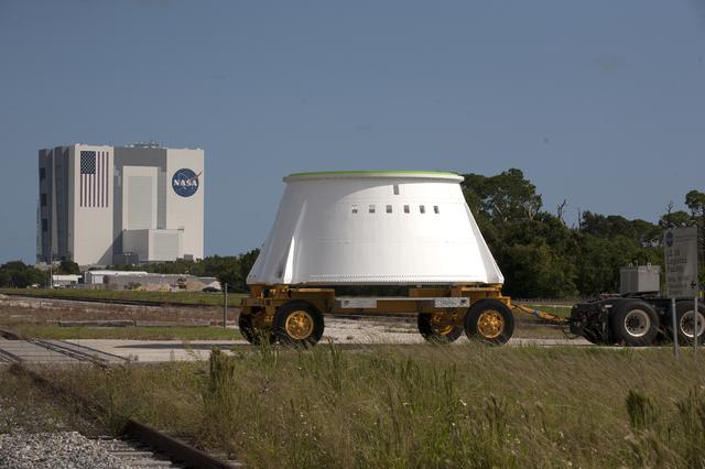 NASA image: Aft Skirt Move from Hangar AF to BFF