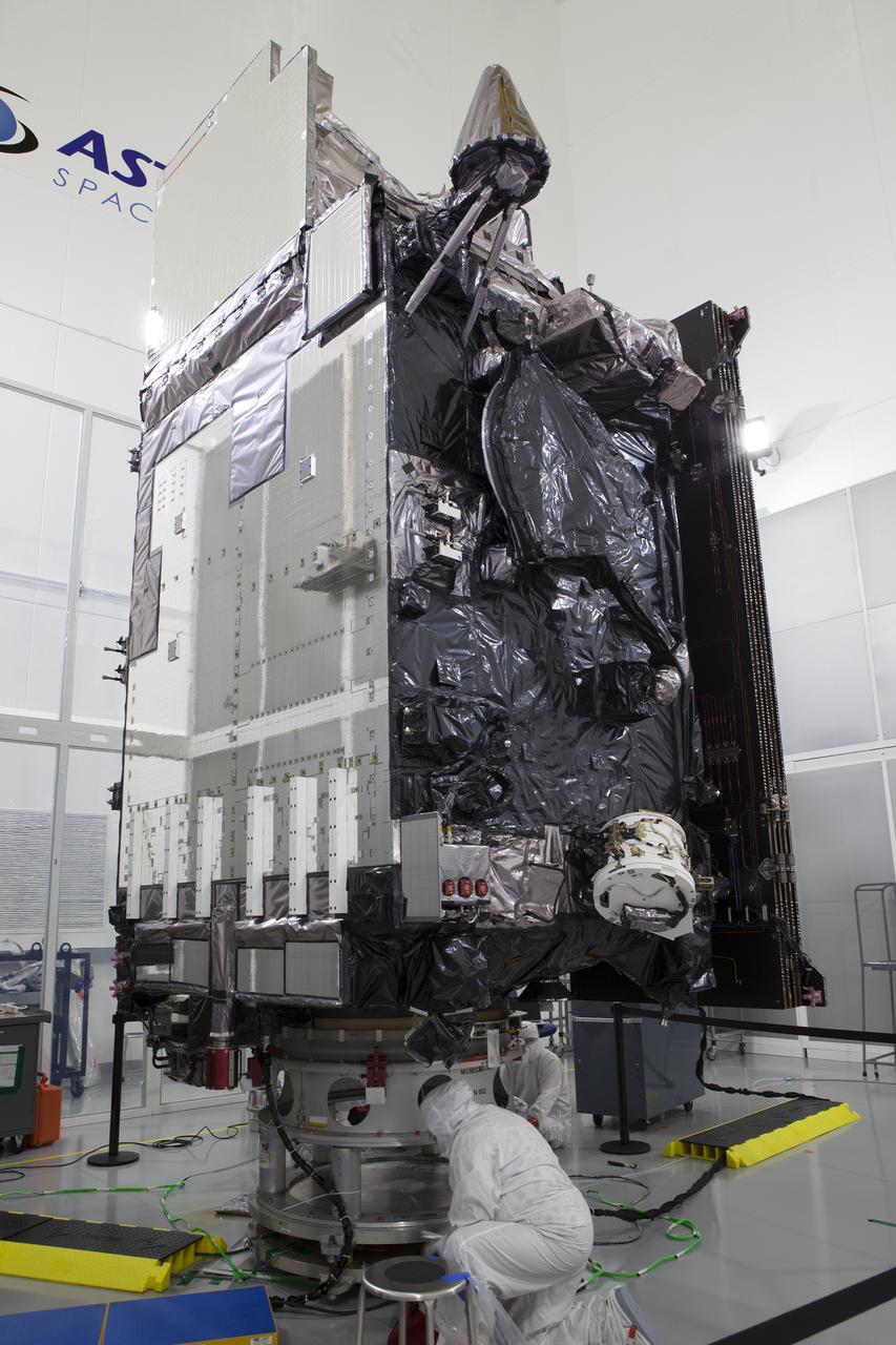 The Geostationary Operational Environmental Satellite (GOES-R) is undergoing final launch preparations prior to fueling inside the Astrotech payload processing facility in Titusville, Florida near NASA’s Kennedy Space Center. GOES-R will be the first satellite in a series of next-generation NOAA GOES Satellites. The spacecraft is to launch aboard a United Launch Alliance Atlas V rocket in November. 
