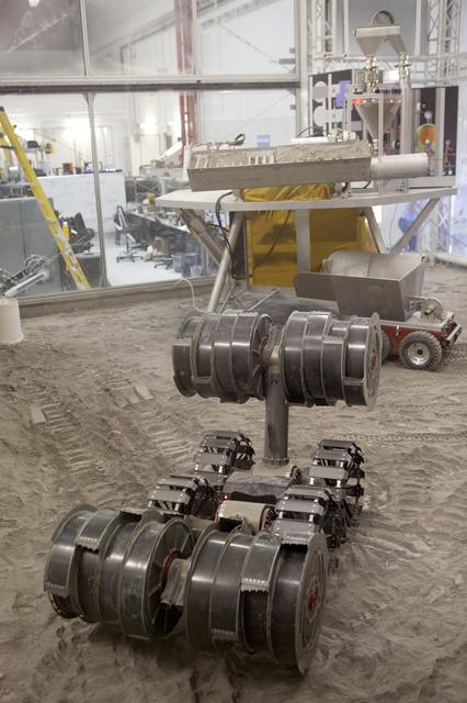 NASA image: RASSOR Demonstration in Regolith Bin