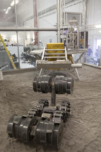 NASA image: RASSOR Demonstration in Regolith Bin