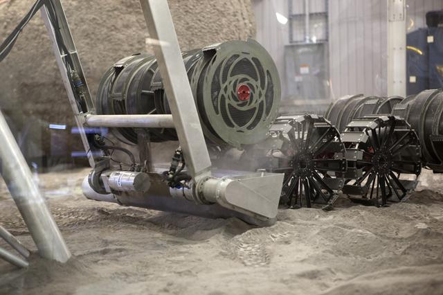 NASA image: RASSOR Demonstration in Regolith Bin