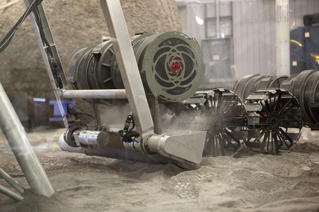 NASA image: RASSOR Demonstration in Regolith Bin
