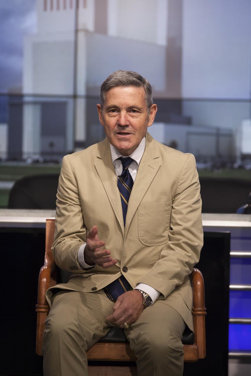 In the Press Site auditorium of NASA's Kennedy Space Center in Florida, Center Director Bob Cabana speaks to the media about efforts to recover from Hurricane Matthew. Officials determined that the center received some isolated roof damage, damaged support buildings, a few downed power lines, and limited water intrusion. Beach erosion also occurred, although the storm surge was less than expected. NASA closed the center ahead of the storm’s onset and only a small team of specialists known as the Ride-out Team was on the center as the storm approached and passed.