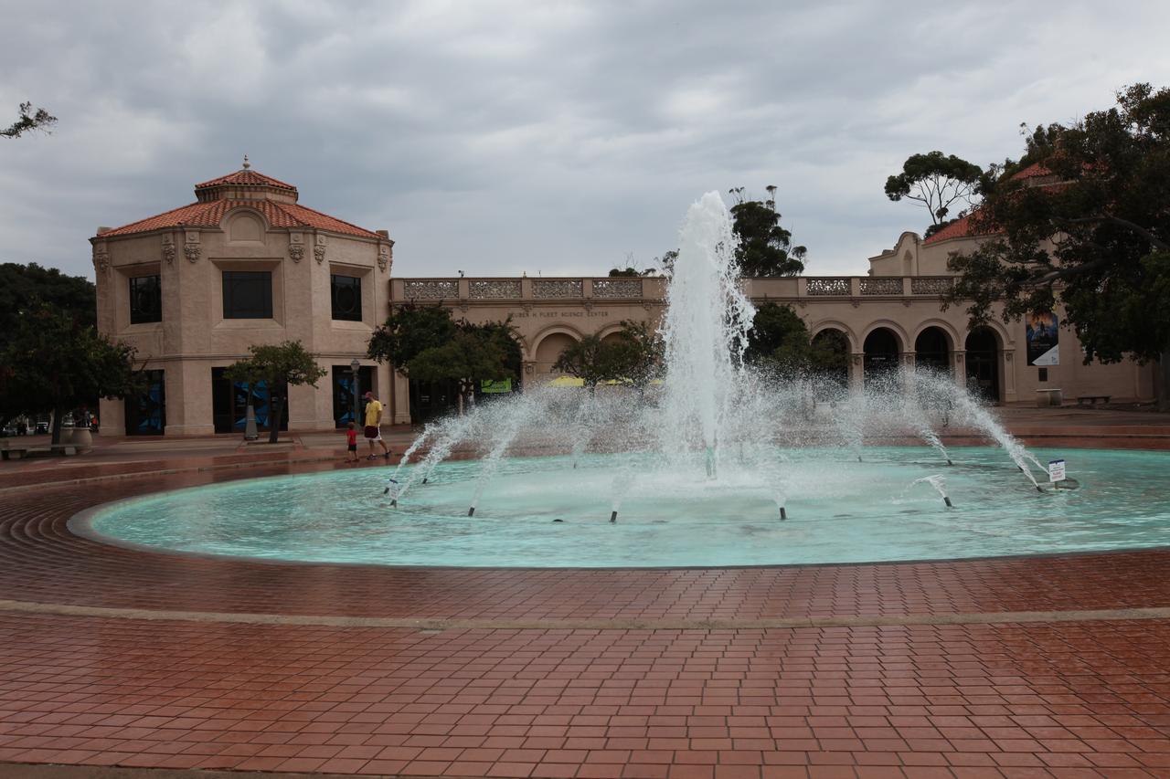 A water fountain marks the entrance to the Reuben H. Fleet Science Center in San Diego, California. NASA’s Ground Systems Development and Operations Program (GSDO) is participating in a “Be Wise” program at the science center before the start of the Orion Underway Recovery Test 5 (URT-5) using a test version of the Orion crew module in the Pacific Ocean. URT-5 will allow NASA and the U.S. Navy to demonstrate and evaluate the recovery processes, procedures, hardware and personnel necessary for recovery of the Orion crew module on its return from a deep space mission. Orion is the exploration spacecraft designed to carry astronauts to destinations not yet explored by humans, including an asteroid and NASA’s Journey to Mars. It will have emergency abort capability, sustain the crew during space travel and provide safe re-entry from deep space return velocities. Orion is scheduled to launch atop NASA’s Space Launch System rocket in 2018. For more information, visit http://www.nasa.gov/orion.