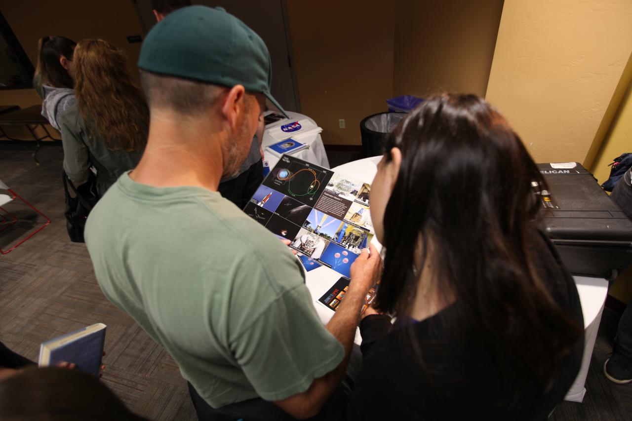 NASA’s Ground Systems Development and Operations Program (GSDO) participates in a “Be Wise” program at the Reuben H. Fleet Science Center in San Diego, California. Participants picked up material about Orion and Exploration Mission 1 after the program. GSDO participated in several outreach events to students and the general public before the start of the Orion Underway Recovery Test 5 (URT-5) using a test version of the Orion crew module in the Pacific Ocean. URT-5 will allow NASA and the U.S. Navy to demonstrate and evaluate the recovery processes, procedures, hardware and personnel necessary for recovery of the Orion crew module on its return from a deep space mission. Orion is the exploration spacecraft designed to carry astronauts to destinations not yet explored by humans, including an asteroid and NASA’s Journey to Mars. It will have emergency abort capability, sustain the crew during space travel and provide safe re-entry from deep space return velocities. Orion is scheduled to launch atop NASA’s Space Launch System rocket in 2018. For more information, visit http://www.nasa.gov/orion. 
