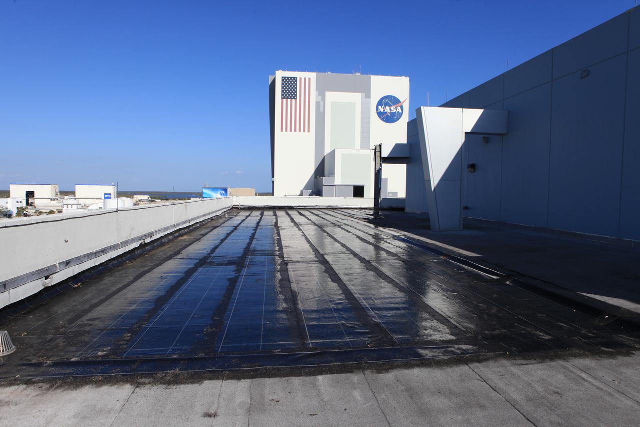 Following Hurricane Matthew, repairs have been made to the roof of the Operations Support Building (OSB) II in the Launch Complex 39 area at NASA's Kennedy Space Center in Florida. Assessments and repairs continue on various structures and facilities across the spaceport, part of the ongoing recovery from the storm, which passed to the east of Kennedy on Oct. 6 and 7, 2016. The center received some isolated roof damage, damaged support buildings, a few downed power lines, and limited water intrusion. Beach erosion also occurred, although the storm surge was less than expected.