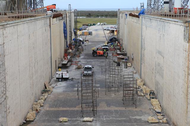 NASA image: Pad 39B Flame Trench Brick Work