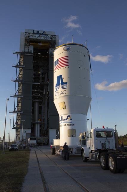 NASA image: GOES-R Atlas V Centaur Transport from DOCC to VIF at Pad 41