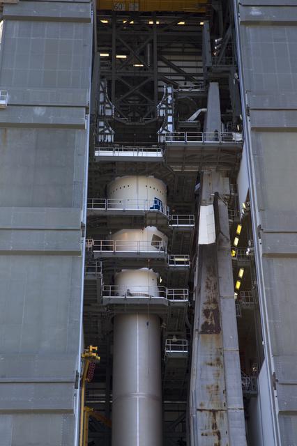 NASA image: GOES-R Atlas V Centaur Lift and Mate