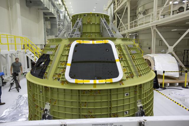 NASA image: Orion Crew Module Structural Test Article Unbagging