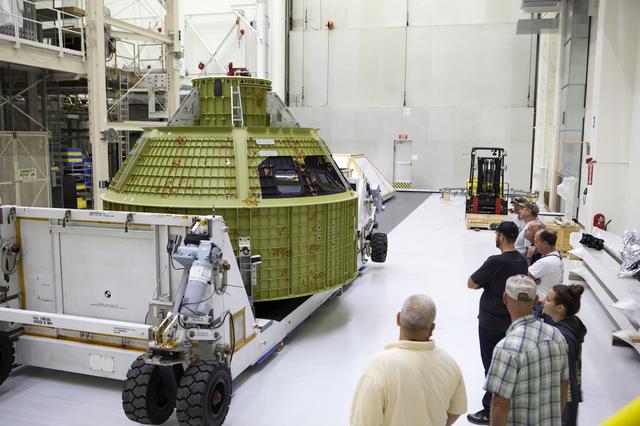 NASA image: Orion Crew Module Structural Test Article Unbagging