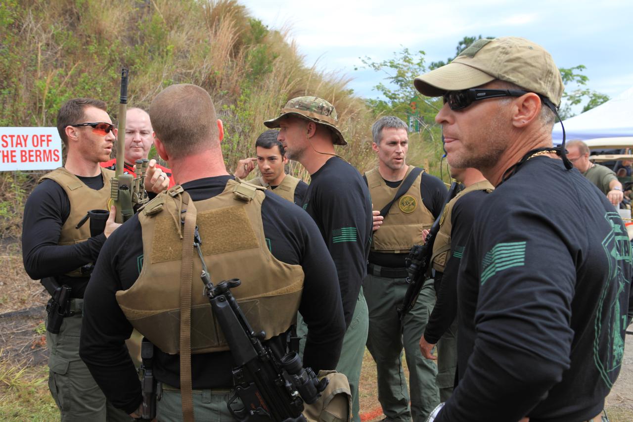 NASA Kennedy Space Center's Emergency Response Team members prepare to compete in the 34th Annual SWAT Round-up International at the Lawson Lamar Firearms and Tactical Training Center in Orlando, Florida. The competition was held Nov. 15 to 18, and featured five different competition categories. Kennedy's ERT members exchanged best practices and competed with 60 teams from the U.S. and around the world.