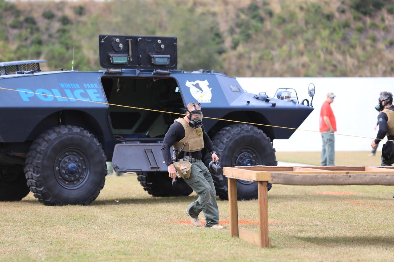 A member of NASA Kennedy Space Center's Emergency Response Team competes in the 34th Annual SWAT Round-up International at the Lawson Lamar Firearms and Tactical Training Center in Orlando, Florida. The competition was held Nov. 15 to 18, and featured five different competition categories. Kennedy's ERT members exchanged best practices and competed with 60 teams from the U.S. and around the world.