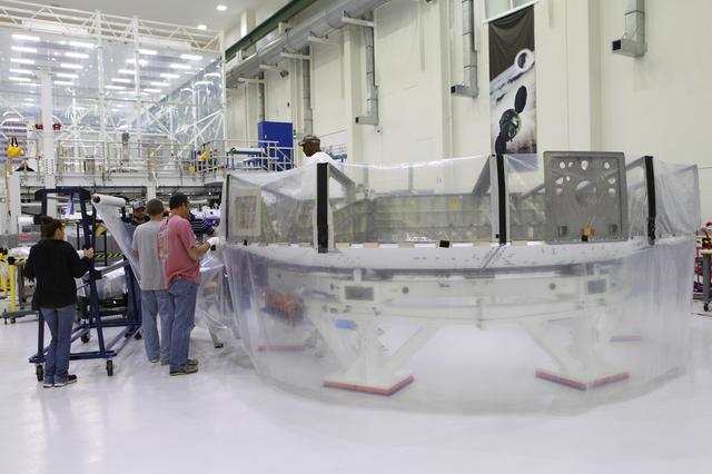 Orion EM-1 Crew Module Adapter Move to Clean Room