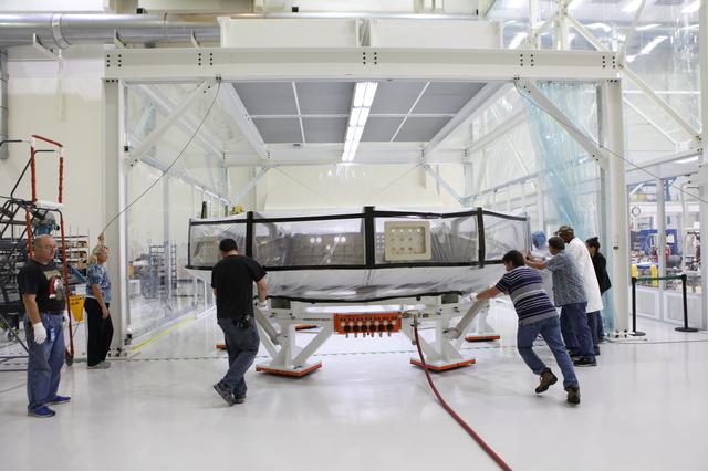 NASA image: Orion EM-1 Crew Module Adapter Move to Clean Room