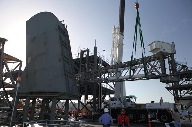 NASA image: Core Stage Inter-Tank Umbilical Installation