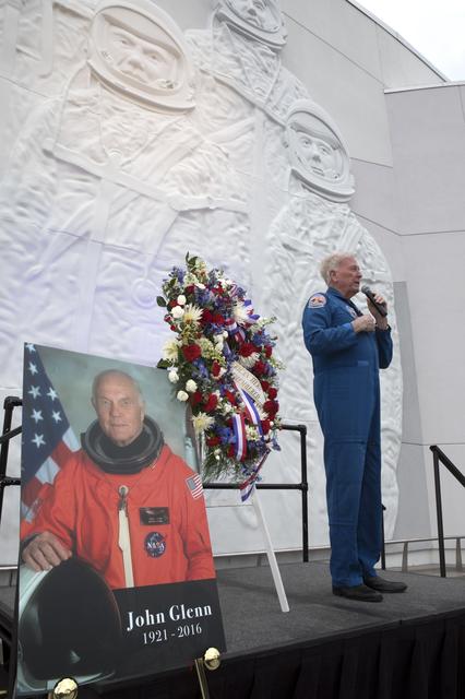 NASA image: John H Glenn Jr. Wreath Laying Ceremony
