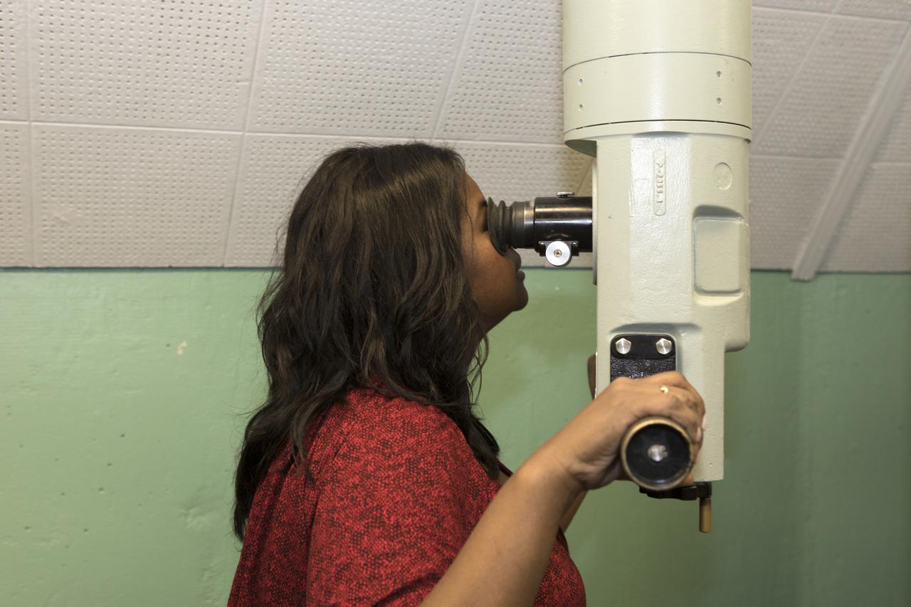 Octavia Spencer, who portrays Dorothy Vaughan in the upcoming motion picture "Hidden Figures," looks through a periscope in the blockhouse at Launch Pad 14 at Cape Canaveral Air Force Station. The pad which was the location of the launch of John Glenn and three other astronauts who flew orbital missions during Project Mercury. The movie is based on the book of the same title, by Margot Lee Shetterly. It chronicles the lives of Katherine Johnson, Dorothy Vaughan and Mary Jackson, three African-American women who worked for NASA as human "computers.” Their mathematical calculations were crucial to the success of Project Mercury missions including Glenn’s orbital flight aboard Friendship 7 in 1962. The film is due in theaters in January 2017.