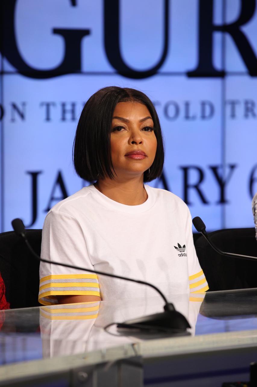 In the Press Site auditorium at the Kennedy Space Center in Florida, Taraji P. Henson speaks to members of the media during a news conference with other key individuals involved in the upcoming motion picture "Hidden Figures." The movie is based on the book of the same title, by Margot Lee Shetterly. It chronicles the lives of Katherine Johnson (played by Henson), Dorothy Vaughan and Mary Jackson, three African-American women who worked for NASA as human "computers.” Their mathematical calculations were crucial to the success of Project Mercury missions including John Glenn’s orbital flight aboard Friendship 7 in 1962. The film is due in theaters in January 2017.