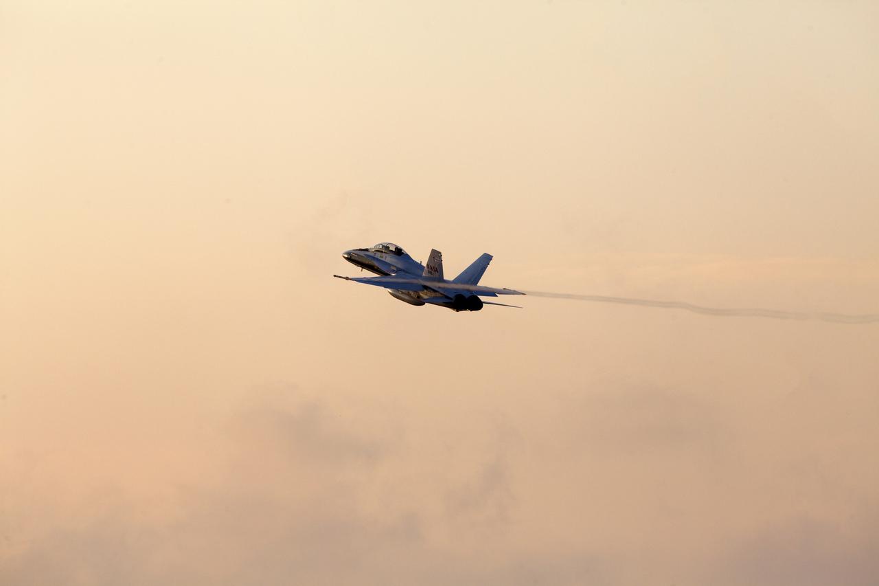 A pathfinder aircraft soars high after takeoff from the Skid Strip at Cape Canaveral Air Force Station in Florida. The airplane will provide photographic and video imagery of the Orbital ATK L-1011 Stargazer aircraft carrying a Pegasus XL Rocket with eight NASA Cyclone Global Navigation Satellite System, or CYGNSS, spacecraft. With the aircraft flying off shore, the Pegasus rocket will be released. Five seconds later, the solid propellant engine will ignite and boost the eight hurricane observatories to orbit. The eight CYGNSS satellites will make frequent and accurate measurements of ocean surface winds throughout the life cycle of tropical storms and hurricanes.