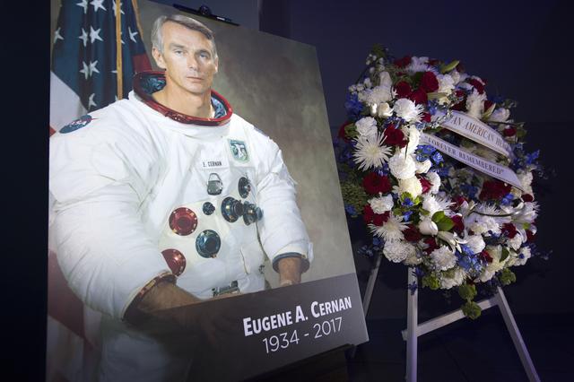 NASA image: Wreath Laying Ceremony for Eugene Cernan