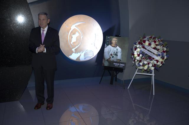 NASA image: Wreath Laying Ceremony for Eugene Cernan