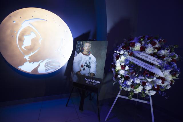NASA image: Wreath Laying Ceremony for Eugene Cernan