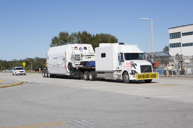 NASA image: OA-7 Service Module Arrival