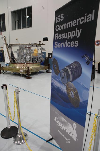 NASA image: OA-7 Service Module move into SSPF Highbay