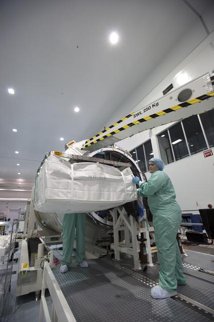 NASA image: OA-7 Cargo Module Loading