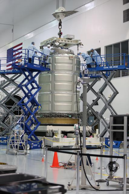 NASA image: OA-7 Cargo Module mate to Service Module