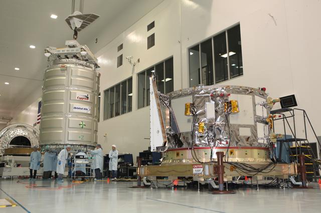 NASA image: OA-7 Cargo Module mate to Service Module