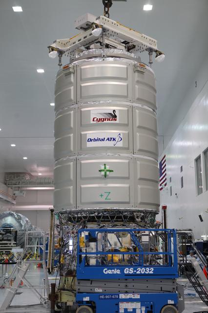 NASA image: OA-7 Cargo Module mate to Service Module