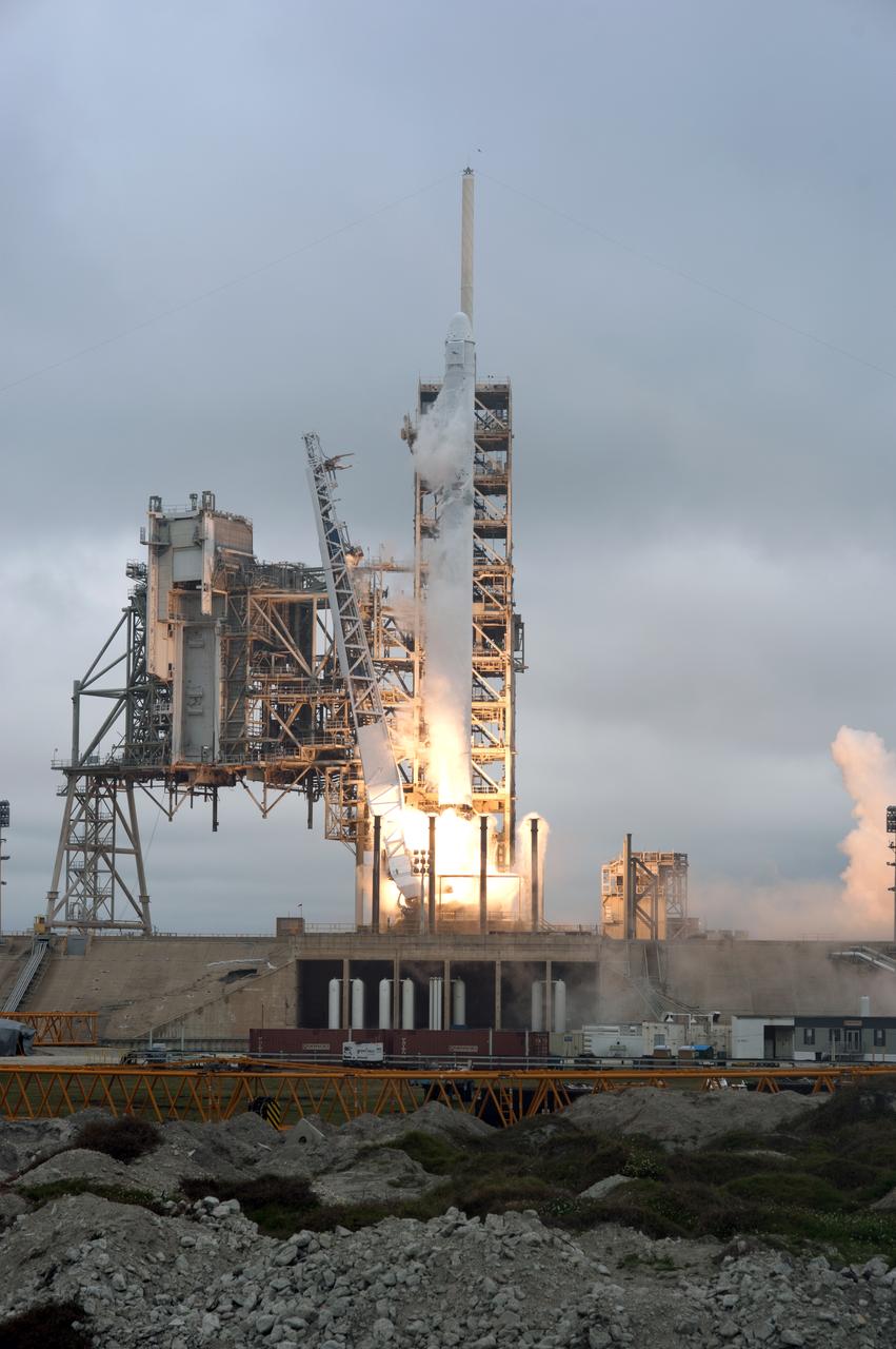 A SpaceX Falcon 9 rocket lifts off from Launch Complex 39A at NASA's Kenney Space Center in Florida. This is the company's 10th commercial resupply services mission to the International Space Station. Liftoff was at 9:39 a.m. EST from the historic launch site now operated by SpaceX under a property agreement with NASA. The Dragon spacecraft will deliver about 5,500 pounds of supplies to the space station, including the Stratospheric Aerosol and Gas Experiment (SAGE) III instrument to further study ozone in the atmosphere.