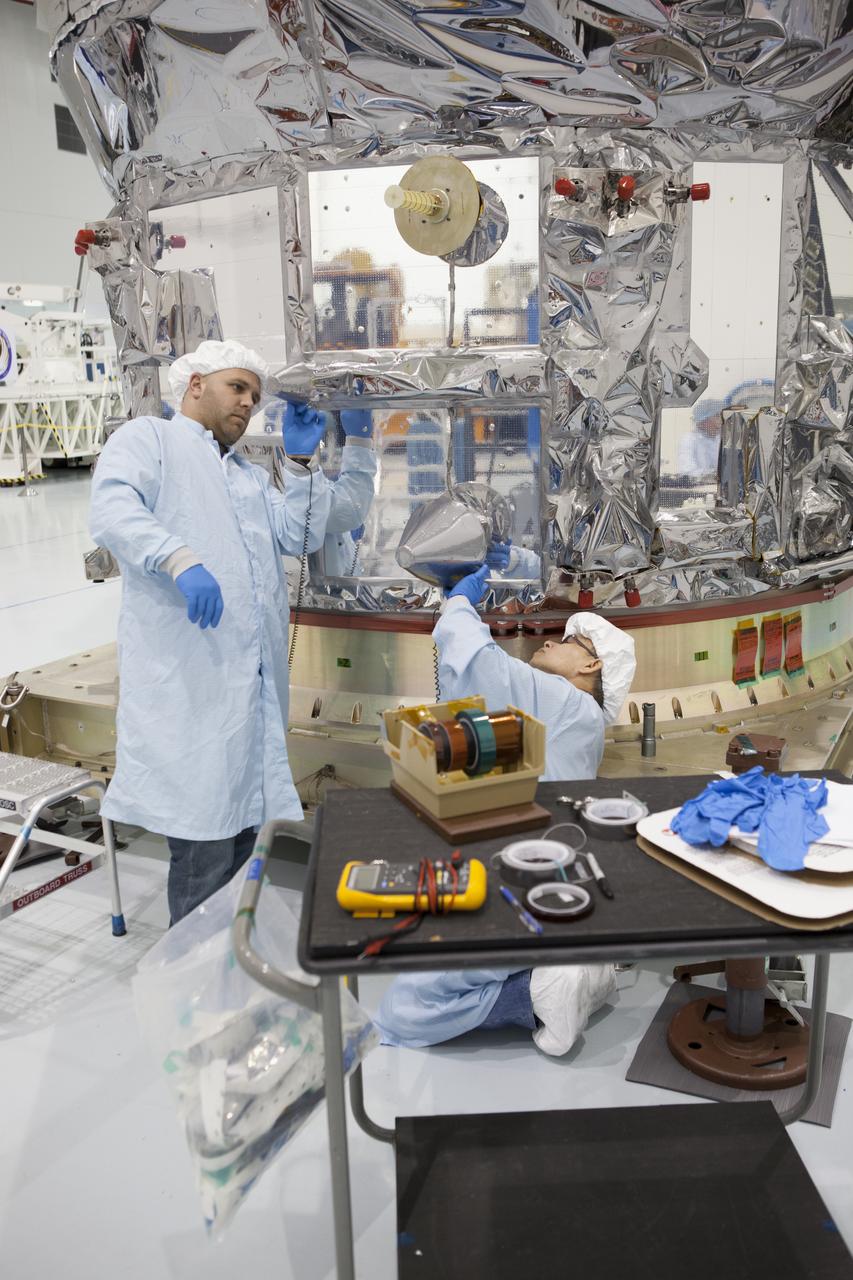 In the Space Station Processing Facility high bay at NASA's Kennedy Space Center in Florida, technicians are preparing Orbital ATK's CYGNUS pressurized cargo module for bagging. The Orbital ATK CRS-7 commercial resupply services mission to the International Space Station is scheduled to launch atop a United Launch Alliance Atlas V rocket from Space Launch Complex 41 at Cape Canaveral Air Force Station on March 19, 2017. CYGNUS will deliver thousands of pounds of supplies, equipment and scientific research materials to the space station.