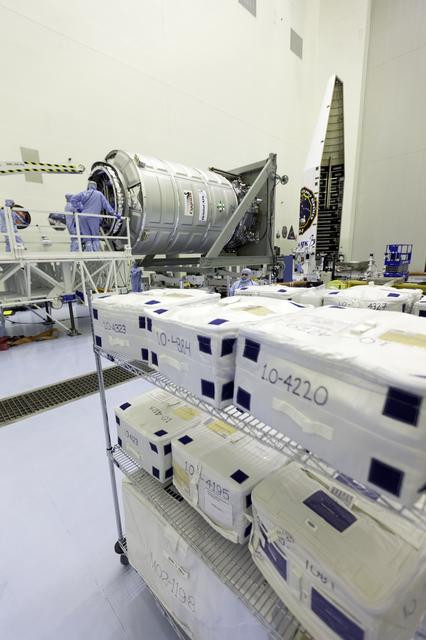 NASA image: OA-7 Late Cargo Loading