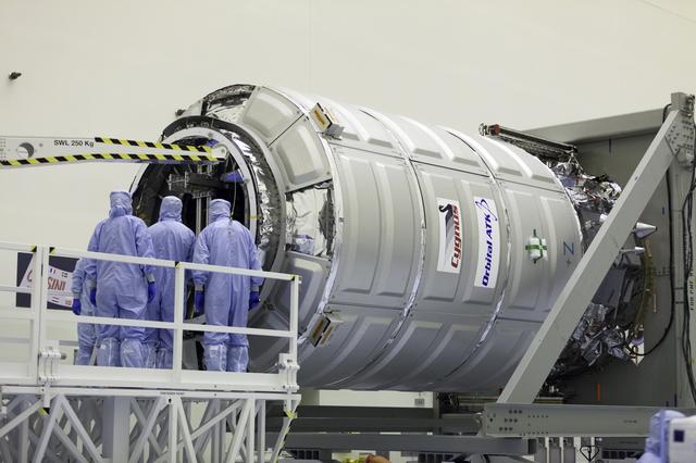 NASA image: OA-7 Late Cargo Loading