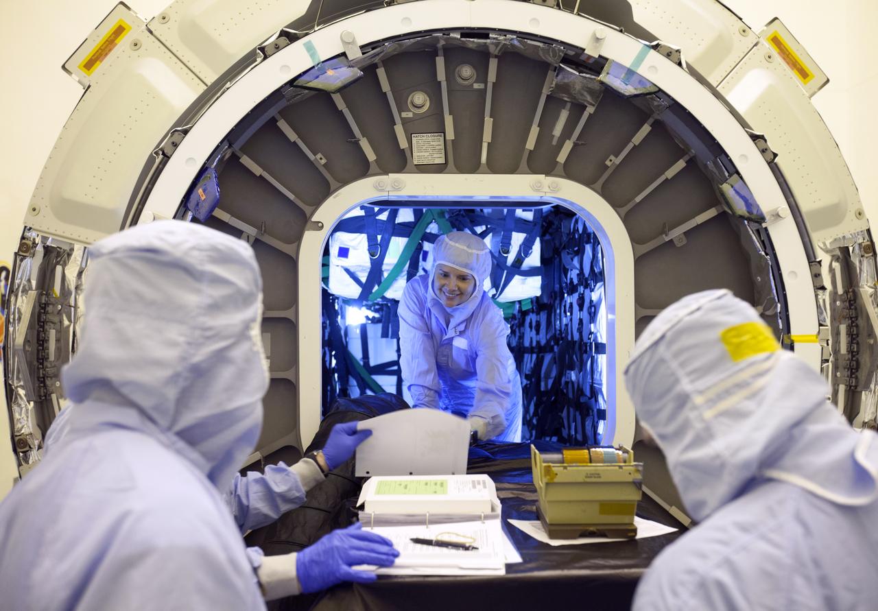 Inside the Payload Hazardous Servicing Facility at NASA's Kennedy Space Center in Florida, preparations are underway for late cargo installation in the Orbital ATK Cygnus pressurized cargo module. The Orbital ATK CRS-7 commercial resupply services mission to the International Space Station is scheduled to launch atop a United Launch Alliance Atlas V rocket from Space Launch Complex 41 at Cape Canaveral Air Force Station targeted for March 24, 2017. Cygnus will deliver 7,600 pounds of supplies, equipment and scientific research materials to the space station.