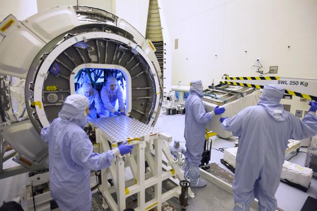 NASA image: OA-7 Late Cargo Loading