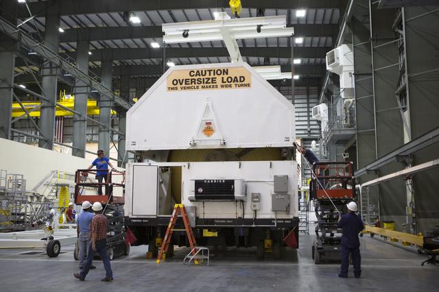 NASA image: Interim Cryogenic Propulsion Stage (ICPS) for EM-1, Removed from