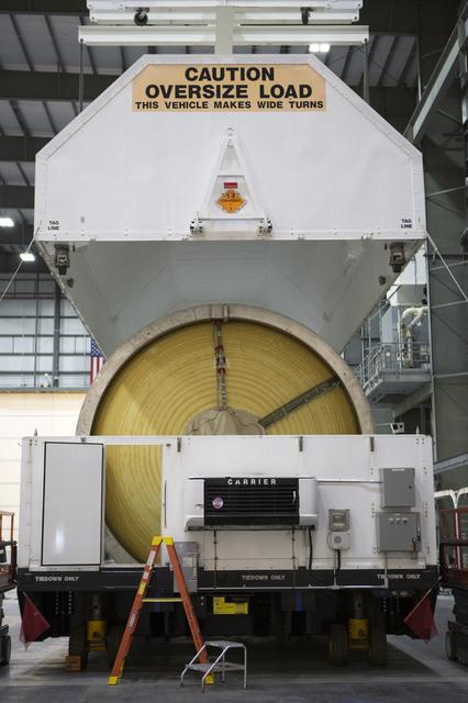 NASA image: Interim Cryogenic Propulsion Stage (ICPS) for EM-1, Removed from