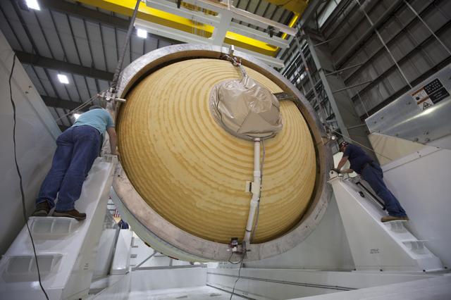 NASA image: Interim Cryogenic Propulsion Stage (ICPS) for EM-1, Removed from