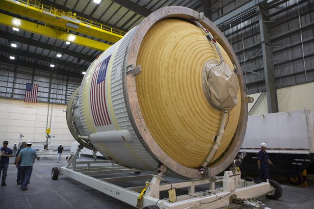 NASA image: Interim Cryogenic Propulsion Stage (ICPS) for EM-1, Removed from