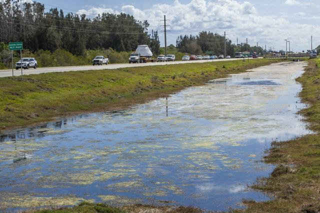 NASA image: EFT-1 Crew Module move to KSC Visitor Complex for exhibit displa